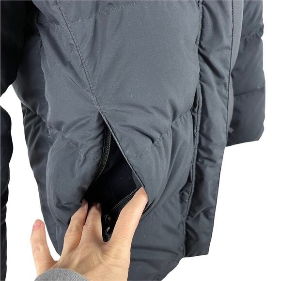 LL Bean Black and Pink Puffer Feather Down Puffer Full Zip Ski Winter Jacket M - Picture 10 of 15